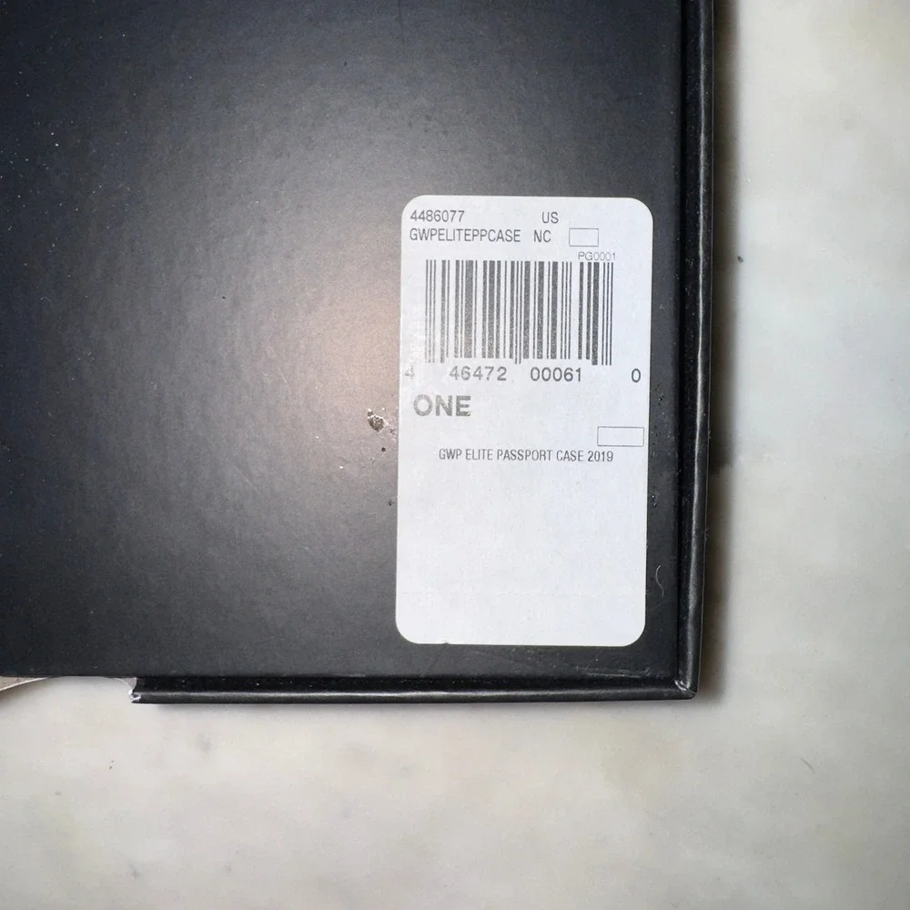 GUESS Black Elite Passport Case‎ 2019 Travel Wallet Holder New in Box